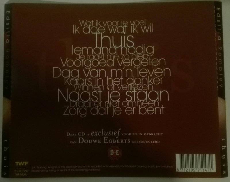 Edsilia Rombley Thuis : Back